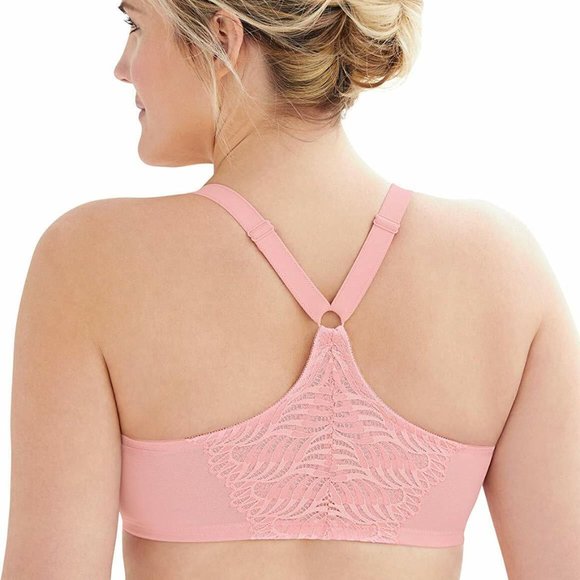 NWOT Glamorise WonderWire Front Close T-Back Underwire Bra Pink Size 36G - Picture 3 of 4